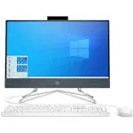 HP Pavilion 22-df0013w All-in-One Celeron G5900T 3.2GHz 256GB SSD 4GB 21.5" 1920x1080 DVD-RW BT Win10 Blue Keyboard Mouse