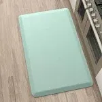 More Décor Anti Fatigue Kitchen Floor Mat, Standing Desk Mat, Double Pack, Non Slip, Waterproof - 0.47 Inches Thick - Rug Sizes 17.3" x 28" and 17.3" x 47.2" - Mint Green