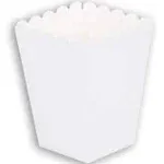 WOPARTY White Popcorn Boxes Set of 36 Mini Paper Popcorn Favor Boxes,Open-Top