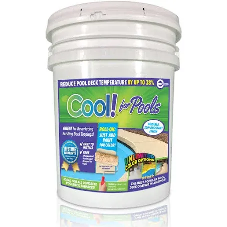 Cool Pool Deck Coating - Kit (5-gallon mixing pail with Cool Coating)