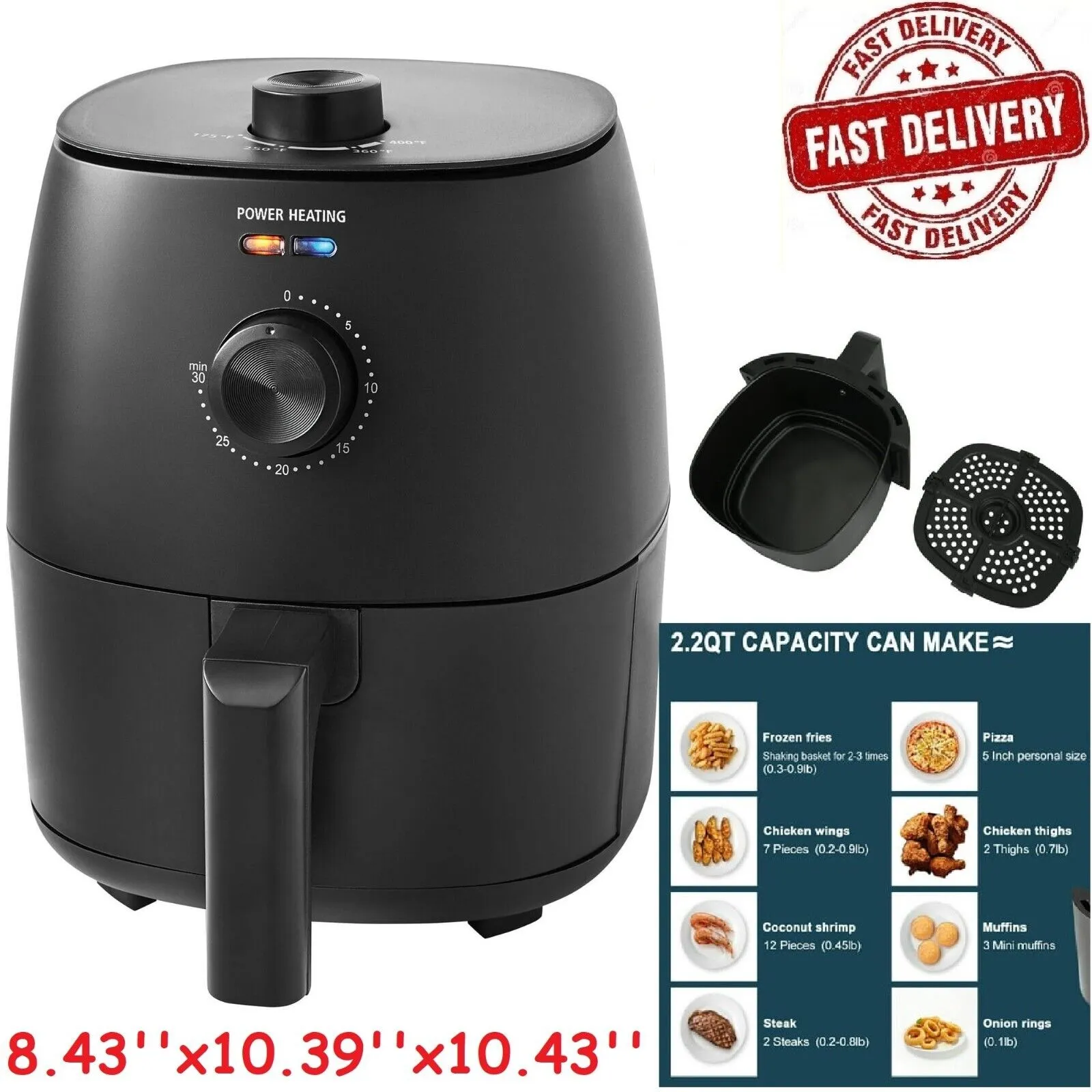 Mainstays 2.2 qt Compact Air Fryer