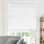 Chicology RMBS2764 Cordless Roman Shades & Soft Fabric Window Blind Belgian Snow - 27 x 64 in.