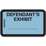 Tabbies Defendant's Exhibit Legal File Labels, Blue, 252 / Pack (Quantity)