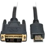 Tripp Lite P566-006 6 Feet HDMI to DVI Gold Digital Video Cable - Black