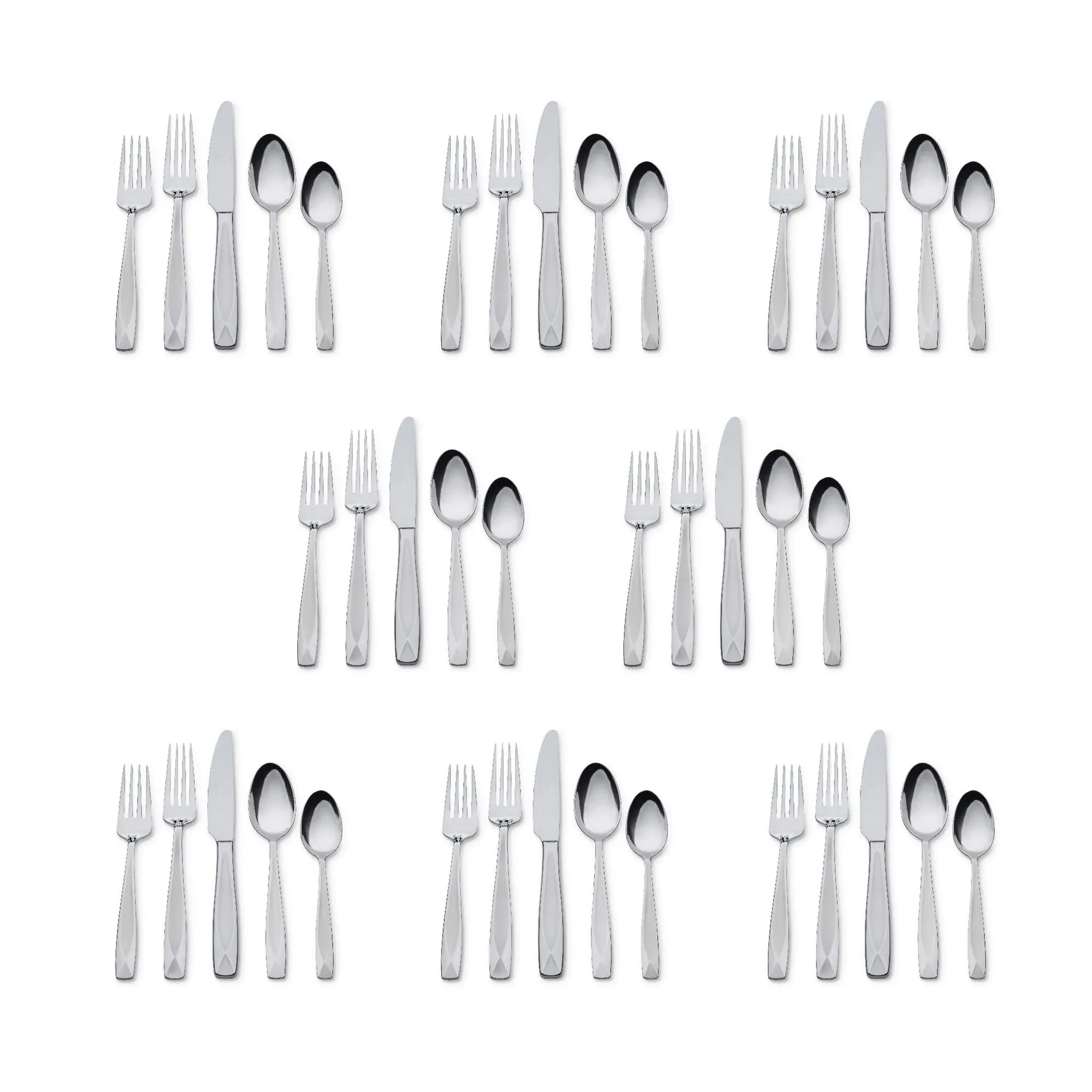 Chefs 18/10 Stainless Steel 44 Piece Flatware Set, Service for 8, Azore Sand