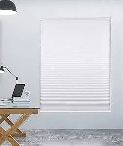 Arlo Blinds Single Cell Room Darkening Cordless Cellular Shades, Color: White, Size: 18" W x 60" H