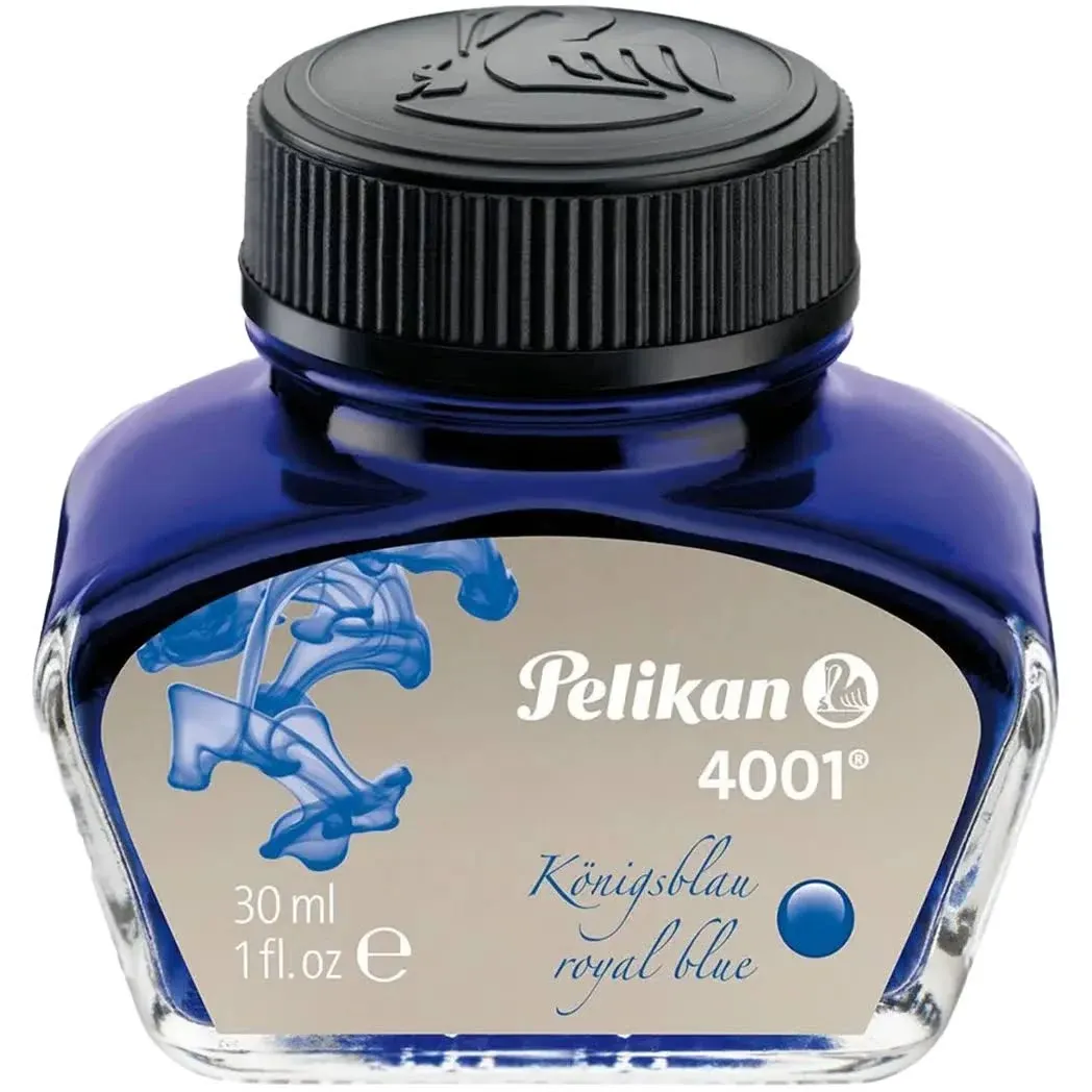 Pelikan 4001 Fountain Pen Ink Bottle, 30ml, Royal Blue