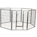 Iconic Pet Heavy Duty Metal Tube Pen Pet Dog Exercise & Training Playpen