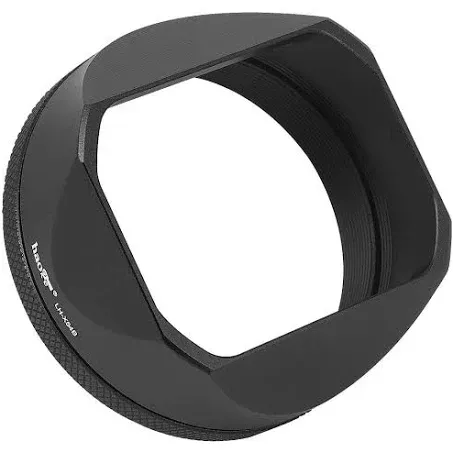 Haoge LH-X54B Metal Rectangular Lens Hood with 49 mm Adapter Ring for Fujifilm X100VI Fuji FinePix X100V Camera Lens Black