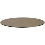 48&#034; Round Bronze Tempered Glass Table Top By Spancraft Glass