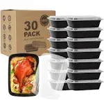 Ezalia 15 Pack- Meal Prep Containers 32oz, Plastic Food Prep Containers with Lids, Leakproof to Go Containers with Lids Reusable Food Containers, BPA