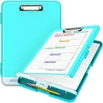 Sooez Clipboard with Storage, High Capacity Nursing Clipboards with Pen Holder, Heavy Duty Plastic Storage Clipboard with Low PR