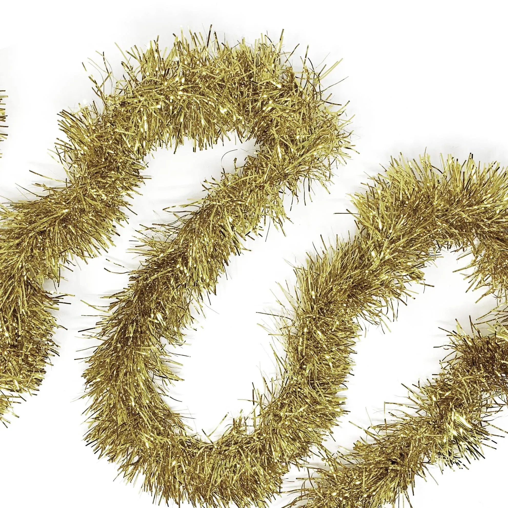 Allgala 50 Feet Christmas Foil Tinsel Garland Decoration for Holiday Tree Walll ...