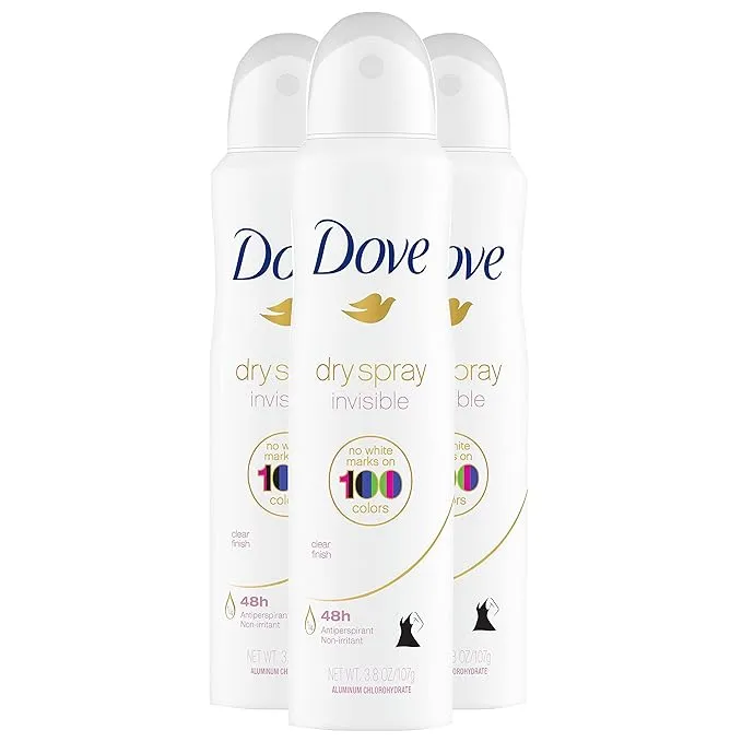 Dove Anti-Perspirant Aerosol Clear Finish 3.8 oz, Pack of 3