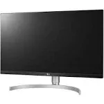 LG 27UP850-W Monitor 27” UHD (3840 x 2160) IPS Display, VESA DisplayHDR 400, DCI-P3 95% Color Gamut, USB-C,3-Side Virtually Borderless Display, Height/Pivot/Tilt Adjustable Stand - Silver