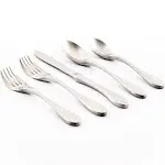 Knork 18/10 Stainless Steel 20 Piece Flatware Set Matte Silver