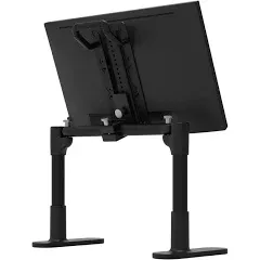 Rigg Monitor Mount - Premium Modular Freestanding Monitor Arm with Sit + Stand Height Adjustment and Portable Quick Release Backplate - Computer Monitor Stand VESA 100x100, Heavy 26lb Capacity