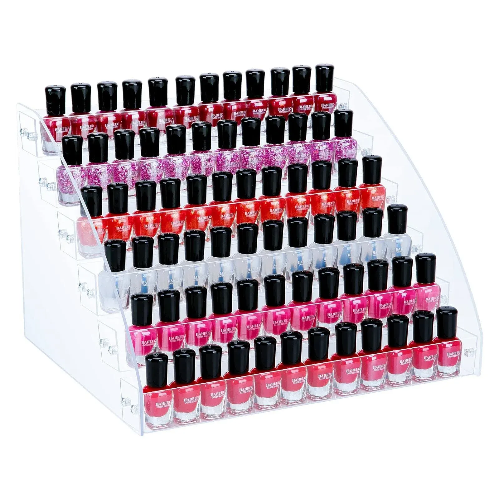 Nail Polish Organizer 72 Bottles Of 6 Layers Acrylic Display Rack storage 