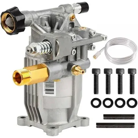 YAMATIC 3/4" Shaft Horizontal Pressure Washer Pump 3400 PSI @ 2.5 GPM Replacement Pump for Power Washer Compatible with Homelite, Troybilt, Simpson, Karcher Honda GC160 GC190 AR rmv 2.5g30 and More