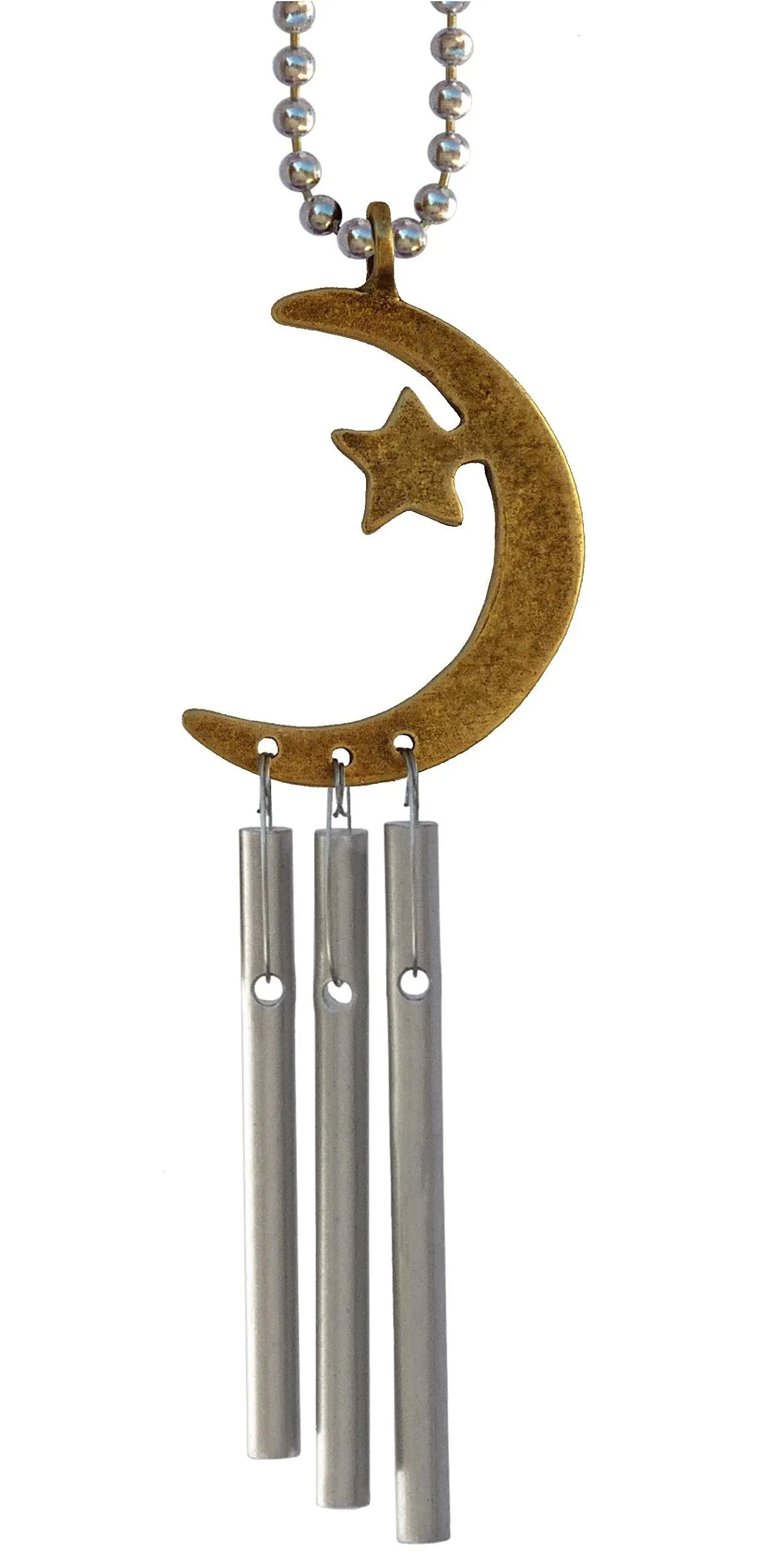 Car Musical Wind Chimes Crescent Moon and Star - Made in USA