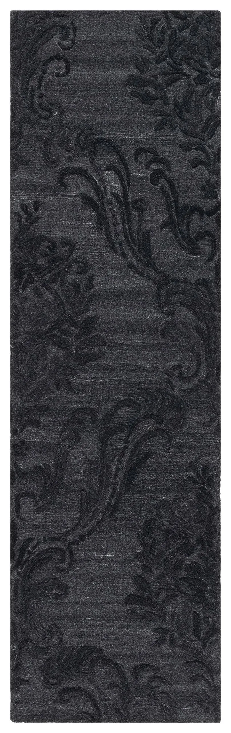 Safavieh Handmade Jardin Fronka Wool Rug - 2'3" x 8' Runner - Black