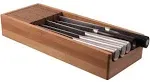 KNIFE STORAGE In-Drawer Kitchen Organizer Bamboo Tray Flexible Divider KNIFEDOCK