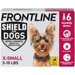 Frontline Shield for Dogs, Extra Small 5-10 lbs 6 Month Supply