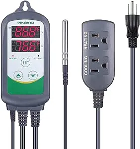 Inkbird ITC-308 Digital Temperature Controller Outlet Thermostat 2-Stage 1100W With Sensor Reptile Beer Brewing Kegs Fridge Cured Meat Breeding