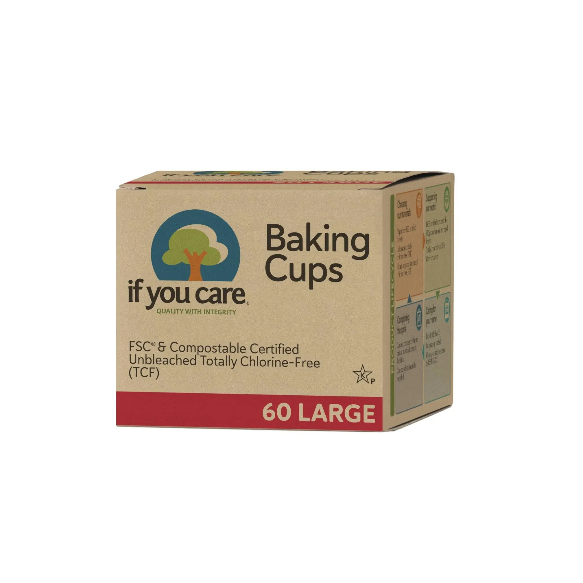 If You Care, Baking Cups, Large , 60 Count (Pack of 24)