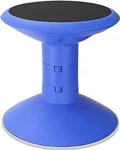 Storex Wiggle Stool, Non-Slip Base, Adjustable 12-18 inch Height, Blue