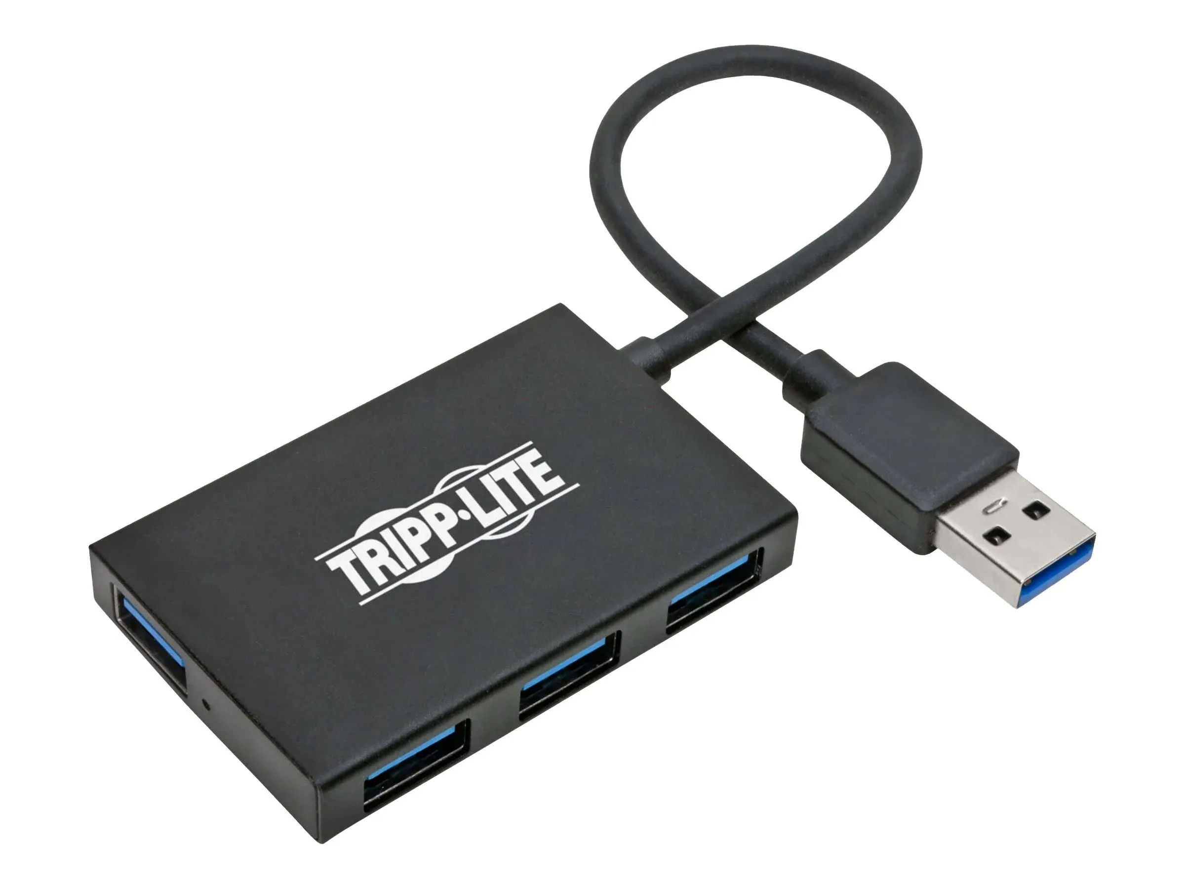 Tripp Lite 4-Port USB 3.0 Hub, Portable USB Splitter for USB charging and Data Transfer, 5 Gbps, Aluminum (U360-004-4A-AL)