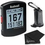 Bushnell Phantom 2 GPS Rangefinder Black with Bite Magnetic Mount and Greenview with Wearable4U Lens Cleaning Cloth Bundle