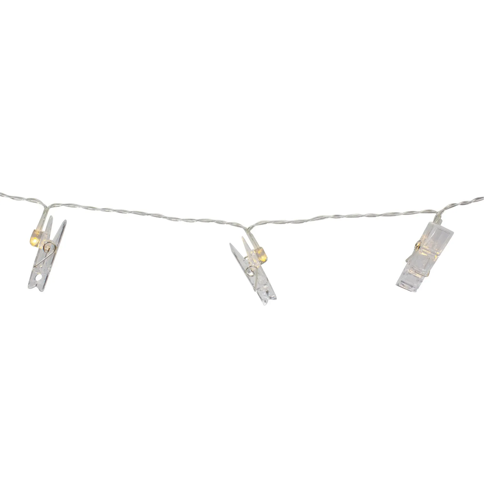 Northlight 15-Count Clear Clothes Pin Photo Holding LED String Lights