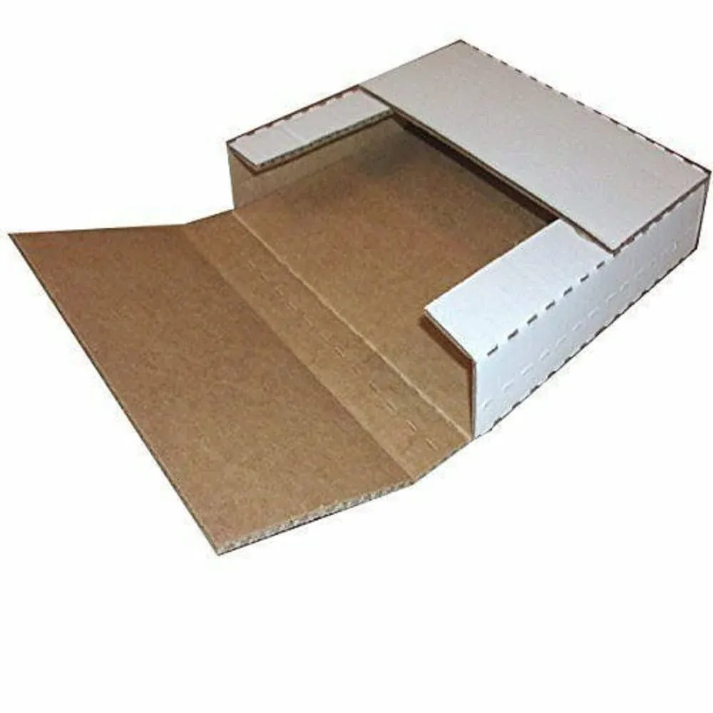 7.5" x 7.5" Vinyl Record Mailers 100 Variable Depth 45 RPM 7 Inch Record Mailer Boxes Bookfolds Box