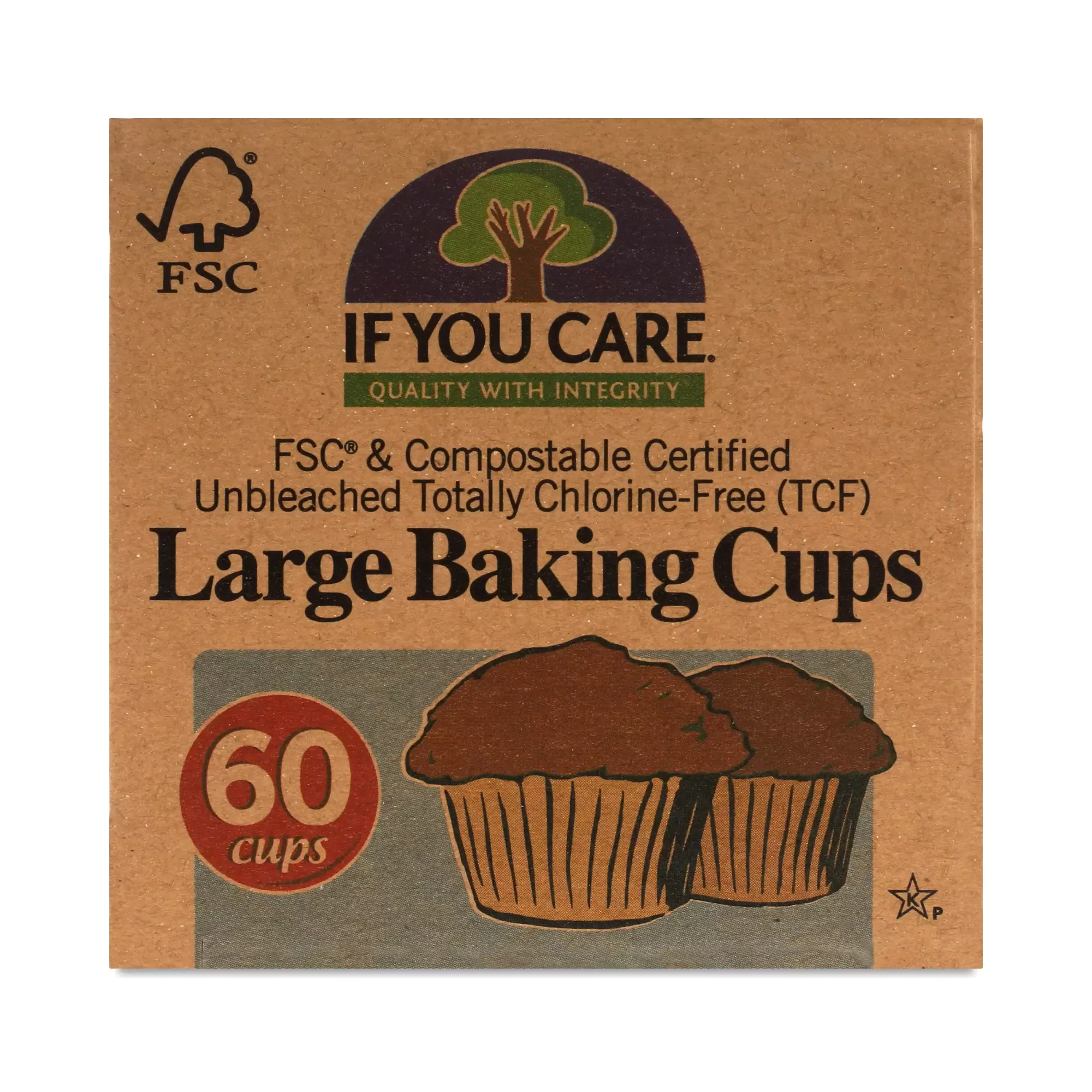 Unbleached Large Baking Cups