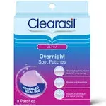 Clearasil Ultra Overnight Spot Patches - 18 patches 