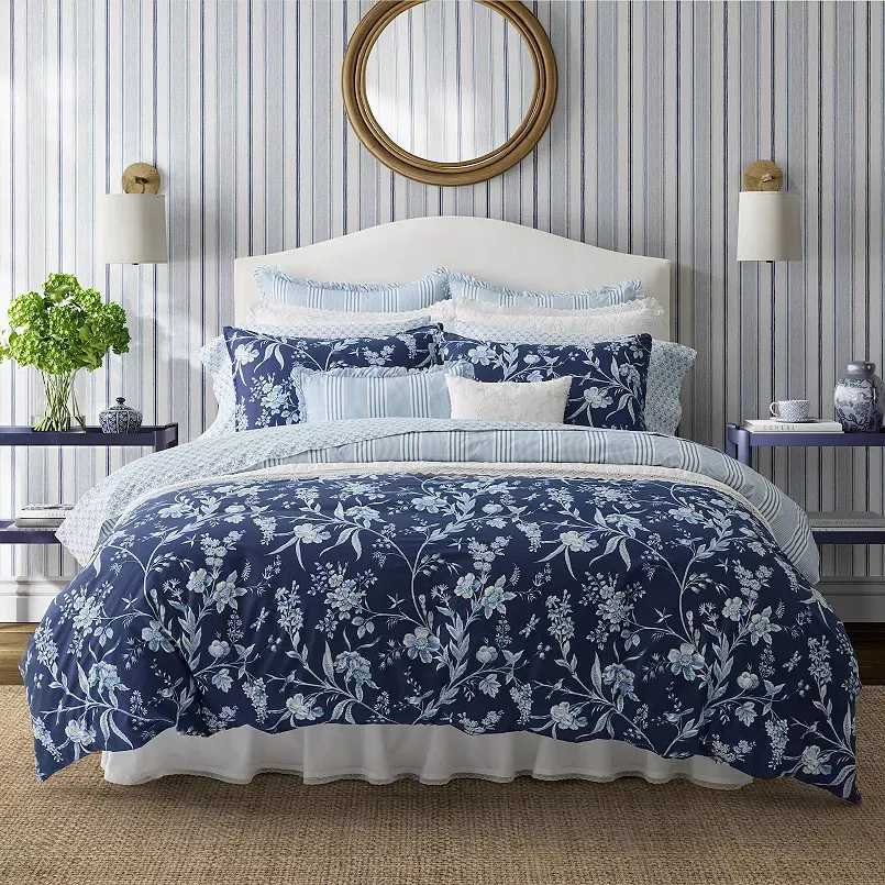 Laura Ashley Branch Toile 7-piece Duvet Cover Set