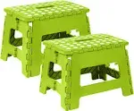 Utopia Home Folding Step Stool - (Pack of 2) Foot Stool with 9 inch Height - Holds Up to 300 lbs - Lightweight Plastic Foldable