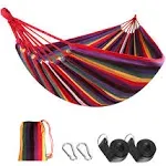 Anyoo Garden Cotton Hammock Comfortable Fabric Hammock with Tree Straps for Hanging Sturdy Hammock Up to 660lbs Portable Hammock