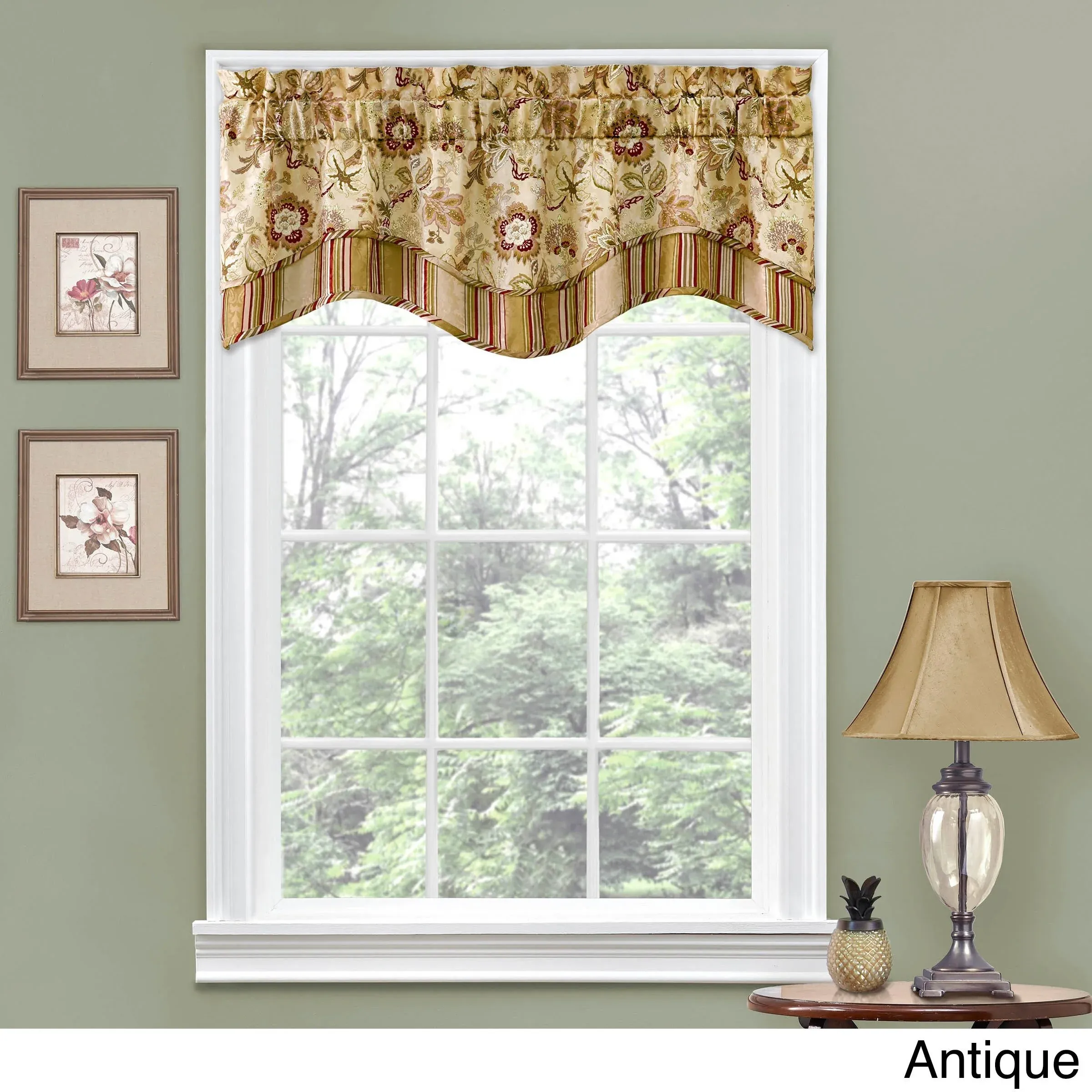 Traditions by Waverly Navarra Floral Window Valance