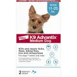 K9 Advantix Flea, Tick & Mosquito Prevention for Small Dogs 4-10 lbs, 2 Monthly Treatments