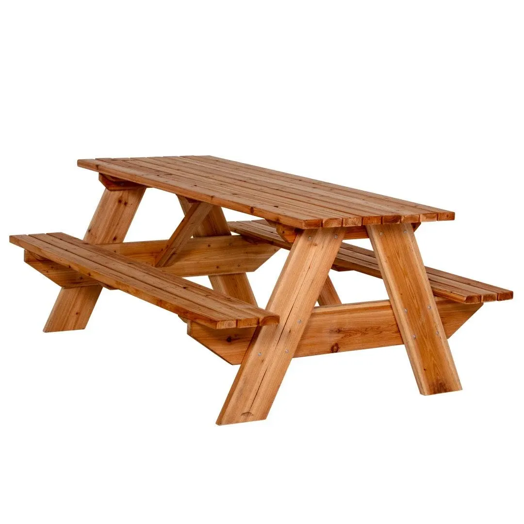 Jack and June Adult Rectangular Cedar Picnic Table