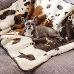 Paw PupProtector Waterproof Throw Blanket Brown Faux Cowhide Large