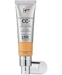 IT Cosmetics Your Skin But Better CC+ Cream - Color Correcting Cream, Full-Coverage Foundation, Hydrating Serum & SPF 50+ Sunscreen - Natural Finish - 1.08 fl oz