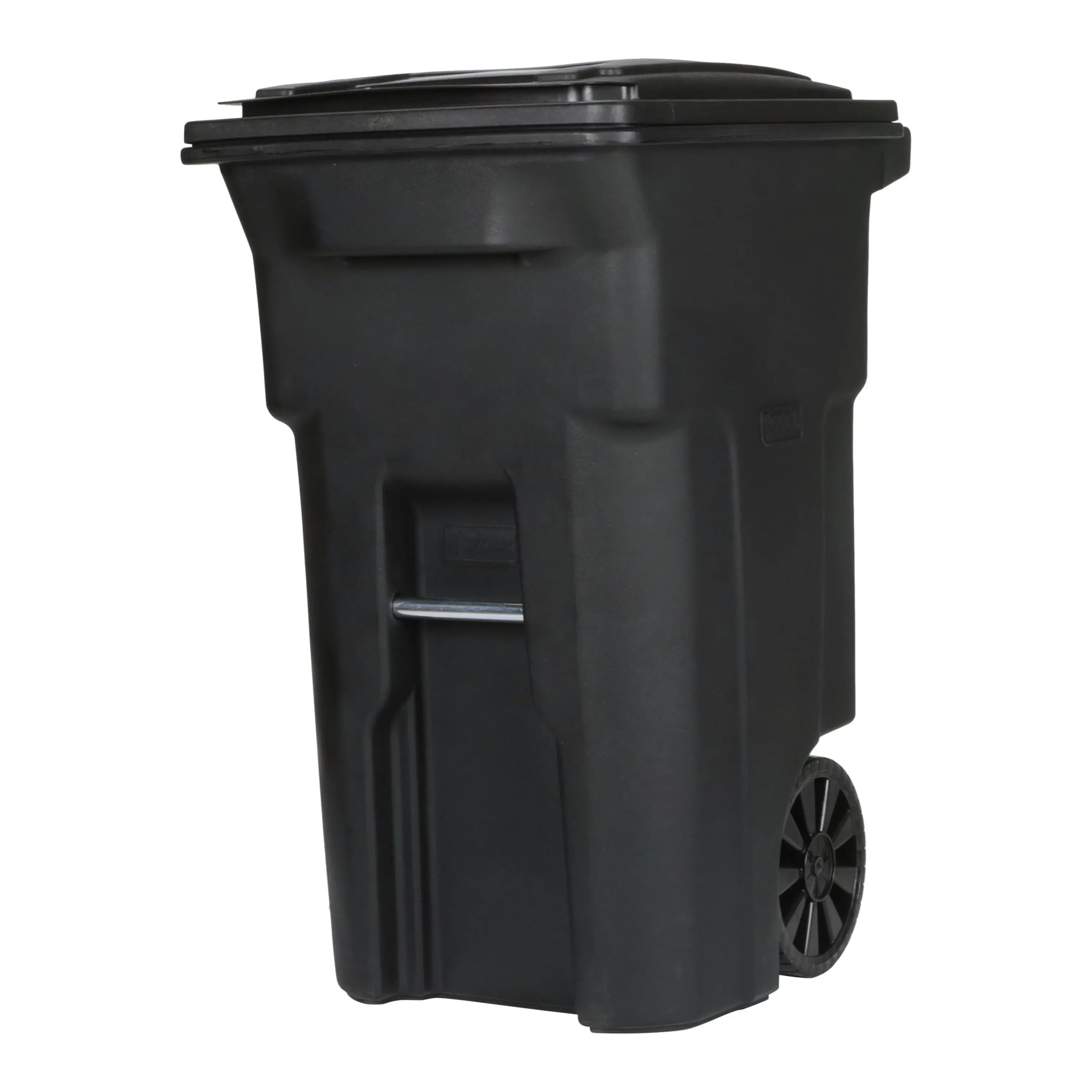 Two Wheel Black Trash Can 64-gallons