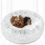 Friends Forever Coco Faux Fur Self Warming Indoor Round Donut Cuddler - Small - Ivory