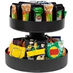 Mind Reader Supreme Lazy Suzan Condiment/Snack Organizer |Black