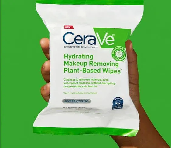 CeraVe Hydrating Makeup Removing Plant-Based Wipes