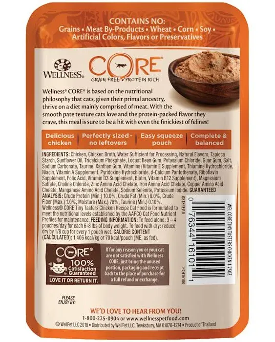 Wellness Core Tiny Tasters Chicken, 1.75 oz (Pack of 12)