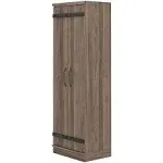 Sauder Homeplus 2-Door Farmhouse Storage Cabinet Salt Oak